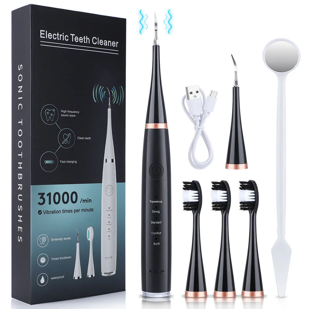 Electric Toothbrush Sonic Dental Teeth Whitening Kit Tooth Whitener Calculus Tartar Remover Tools Cleaner Stain Oral Care