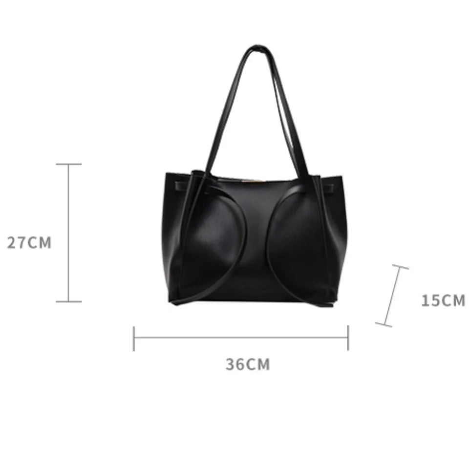 Big Shoulder Hand Commuting Bags for Women Large Capacity Drawstring Bucket Shopping Totes Top-Handle Bag 2025 Latest Handbags