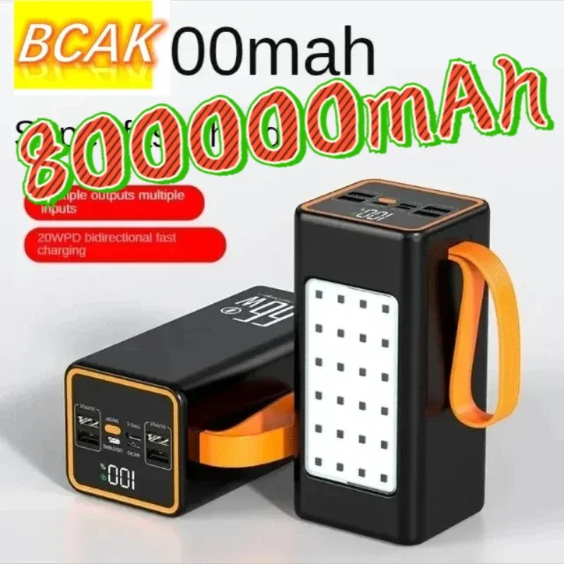 BCAK Brand Upgraded Version Super power bank fast charging with LED Super Large Capacity 500000mah 100000mah 200000mah 300000mah