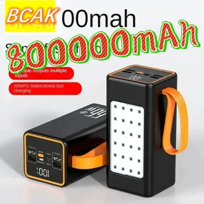 BCAK Brand Upgraded Version Super power bank fast charging with LED Super Large Capacity 500000mah 100000mah 200000mah 300000mah