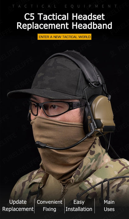 Original C5 Tactical Headset Replacement Headband/Tactical Headset Accessories/C5 Outdoor Hunting Headset Caps