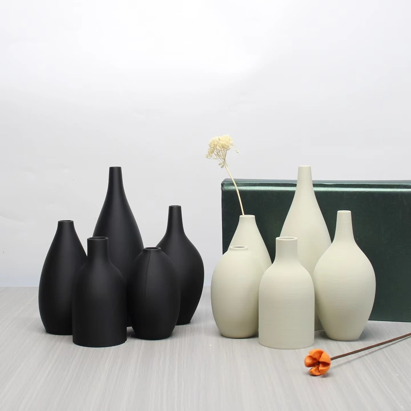 A Set of 5 Small Vases, Modern Home Décor Ornaments, Living Room Desktop Study Décor, Aesthetic Roomopaor, Home Décor