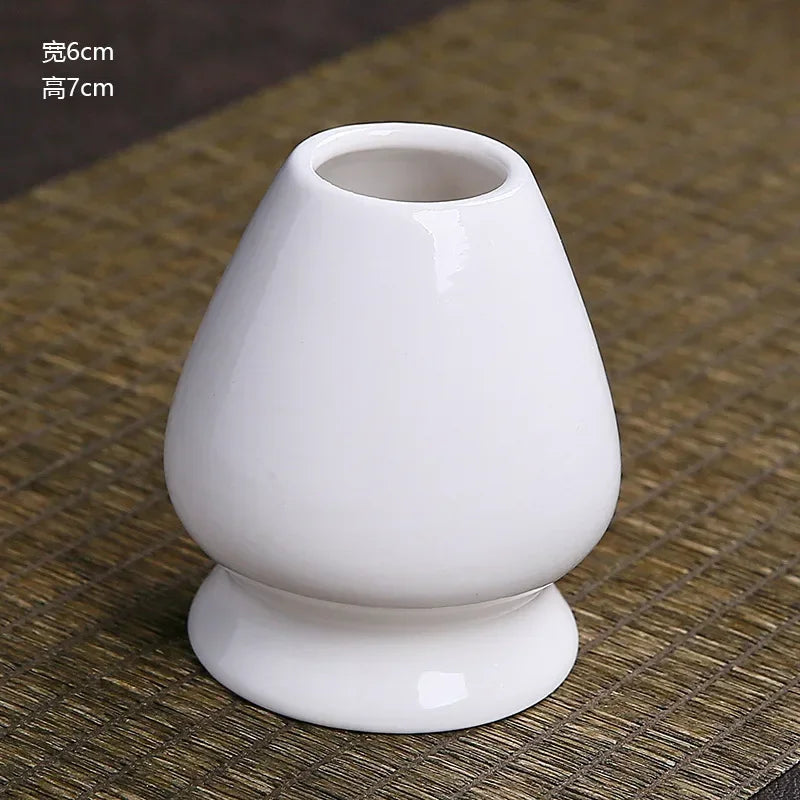 1PC Japanese Matcha Stirrer Rack Ceramic Tea Holder Matcha Chasen Rack Bamboo Matcha Whisk Stand Home Tea Maker Matcha Tools