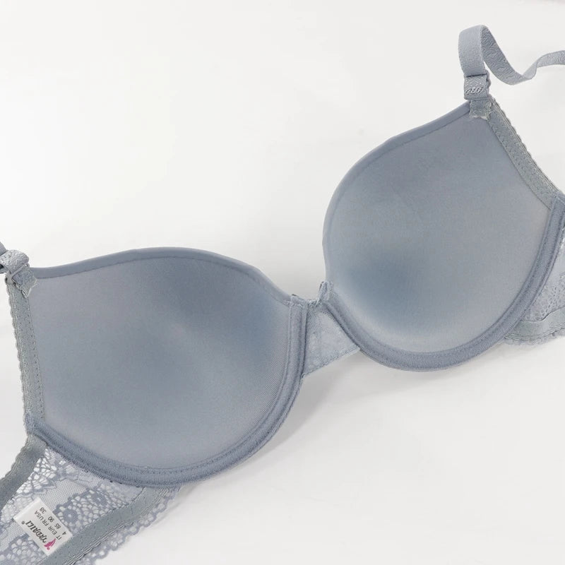 Beauwear Solid Color Simple Bras for Women Non-padded Bra with Wire Lace Underwear