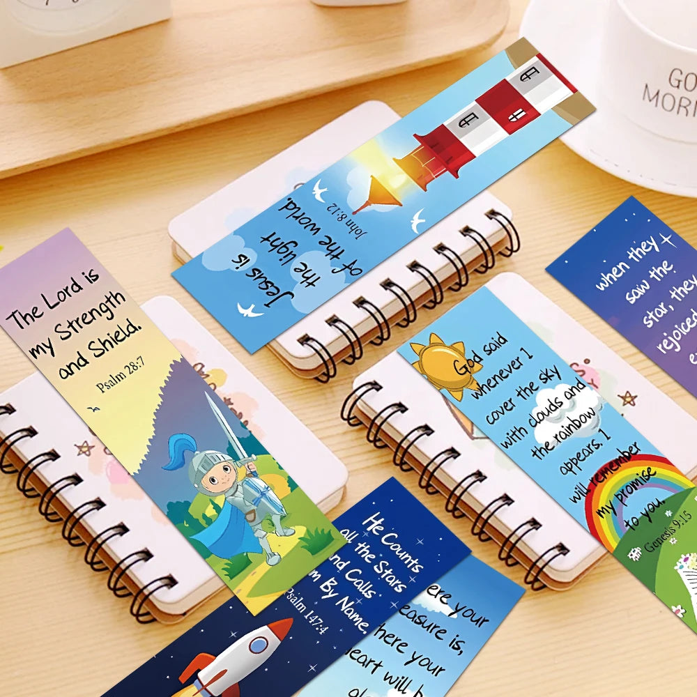 30PCS Church Bookmarks Inspirational Book Markers Religious Bookmarks Reading Scripture for Church Souvenirs Stationery Gifts