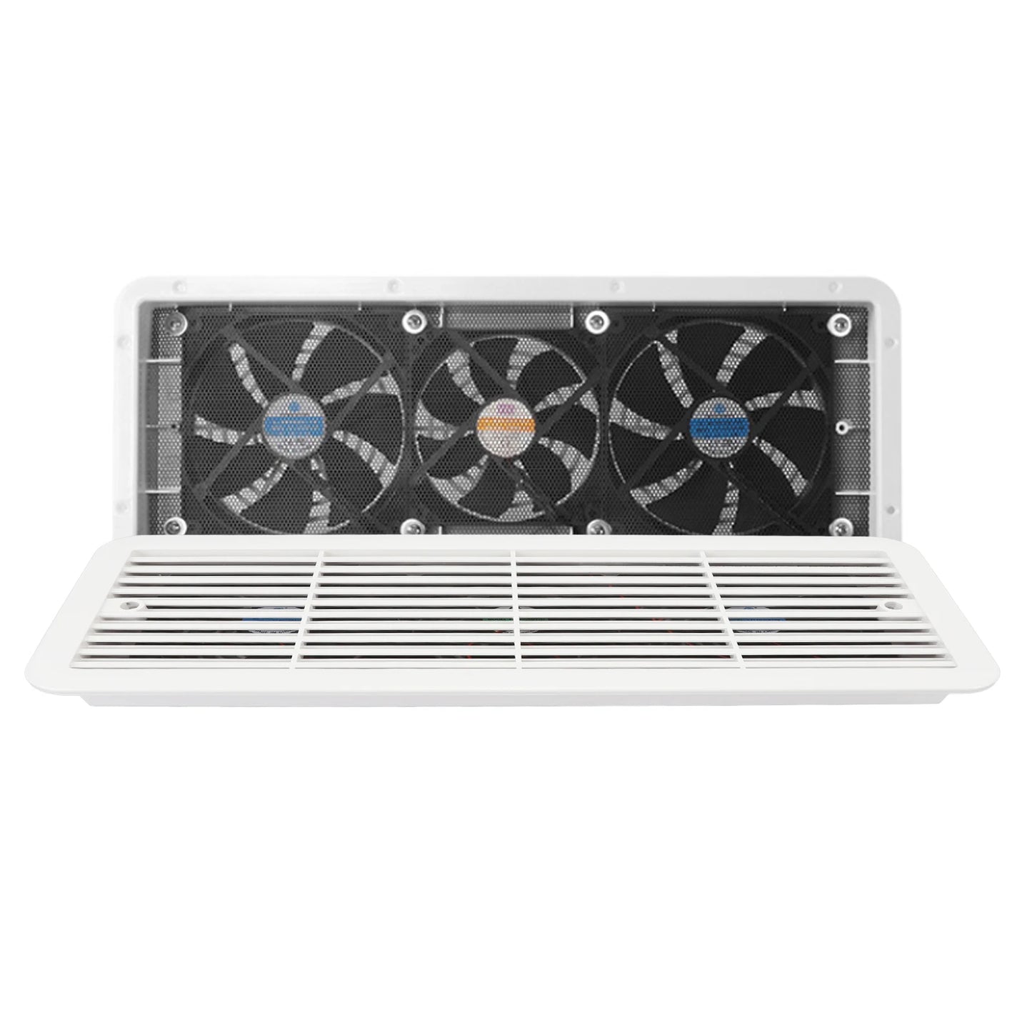 Rv Fridge Fan Rv Refrigerator Fan 12V Three Fans Quiet RV Side Vent Fan with Protecting Net for RV  Motorhome Yacht Boat