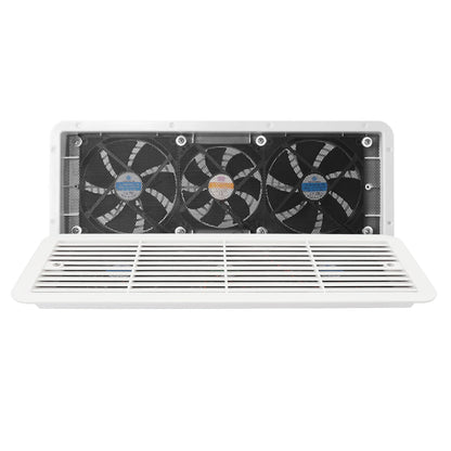 Rv Fridge Fan Rv Refrigerator Fan 12V Three Fans Quiet RV Side Vent Fan with Protecting Net for RV  Motorhome Yacht Boat