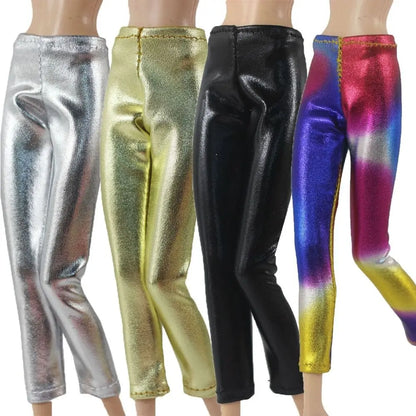 High Quality Fashion Floral Jeans Pants Casual Wears Doll Leather Pants Doll Clothes Skirts 11.5