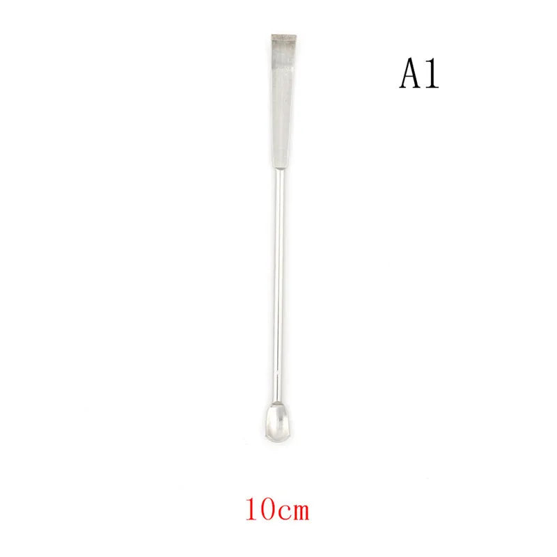 1pc Stainless Steel Lab Micro Spatula Medicine Spoon Scoop Shovel Pharmacy 100mm / 125mm / 150mm / 180mm / 200mm / 220mm