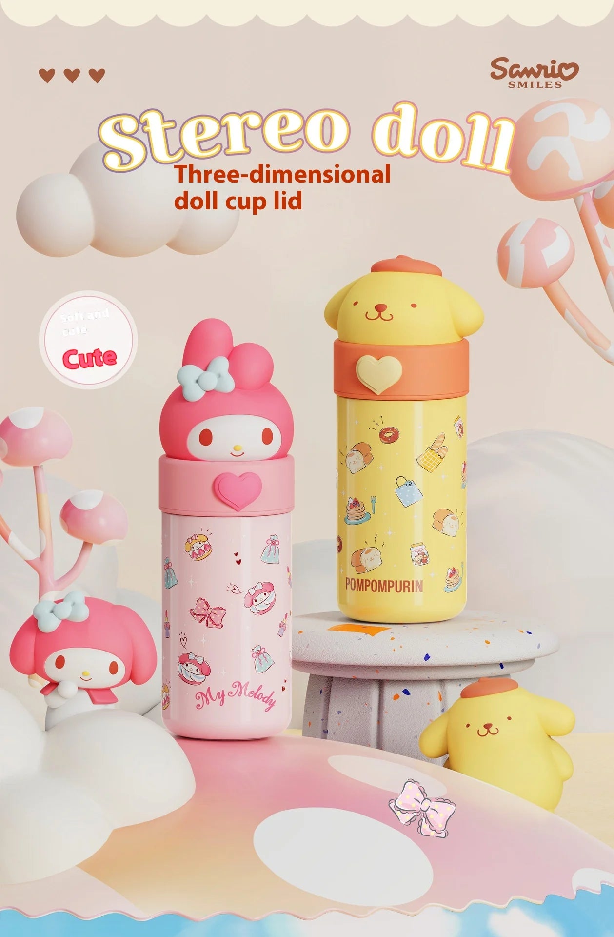 Cartoon Insulated Cup With High Appearance Children'S Water Cup Cute And Portable Student Food Grade Insulated Water Cup Gift