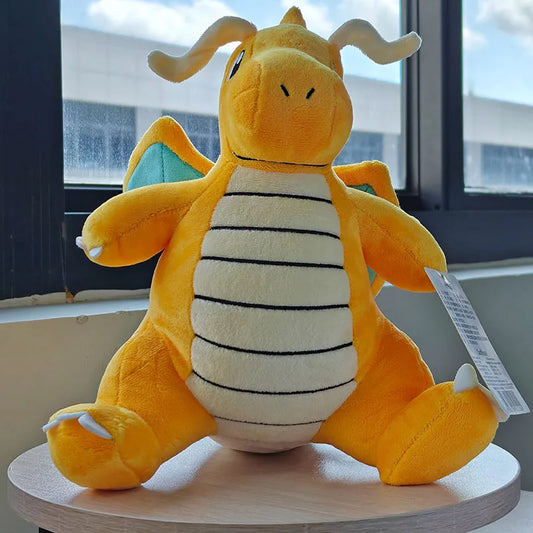Pokemon Stuffed Toys Kawaii Dragonite Cartoon&Cute Plush Dolls Throw Pillow Birthday Gift for Kids Friends Boys Home Decoration