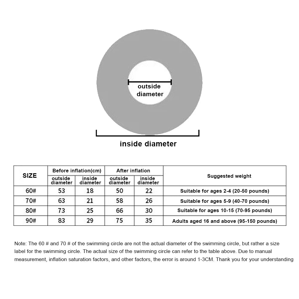 Swimming Pool Floating Rings Tire Pattern Leakproof Inflatable Swim Ring Pool Rings Air Mattresses Swimming Pool Accessories