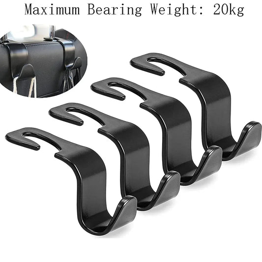 2Pcs Universal Hooks Car Seat Headrest Hook Car Back Seat Organizer Hanger Storage Purse Hook Car Handbag Clothes Grocery Bag