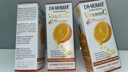 50ml*2pcs Vitamin C Face Serum, Brightens, Hydrates and Reduces Signs of Aging, with Vitamin C, Hyaluronic Acid for Glowing Skin