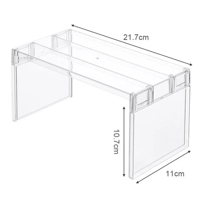Transparent Refrigerator Organizers Storage Rack Fridge Layered Separator Shelves Desktop Stand Save Space Kitchen Accessories