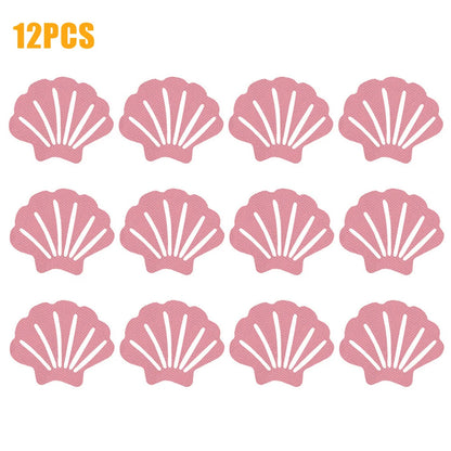 12pcs Shell Shape Anti Slip Stickers Anti Slip Bath Grip Stickers Shower Strips Pad Waterproof Adhesive Floor Safety Tape