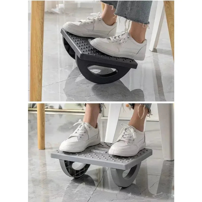Office foot pedals, placed under the desk, can swing 180 degrees to activate the feet and relieve leg stiffness
