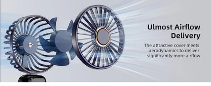 Portable handheld fan with high battery life and infinite speed regulation 90 ° adjustable, rechargeable mini cute small fan