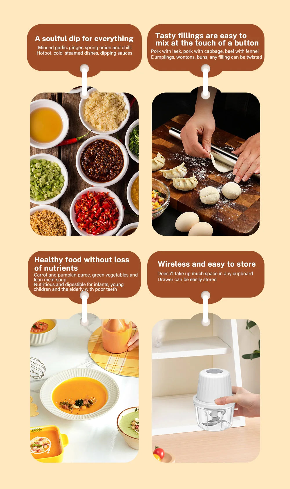 DEEWAZ 250ml/400ml Electric Garlic Masher Mini Chopper Multi Function Meat Grinder Masher Machine Vegetable Chopper Usb Charging