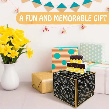 New Birthday Cash Pull Gift Box Money Pulling Box Cash Gift Box Cash Black Money Clip Funny Surprise Birthday Cake Decoration