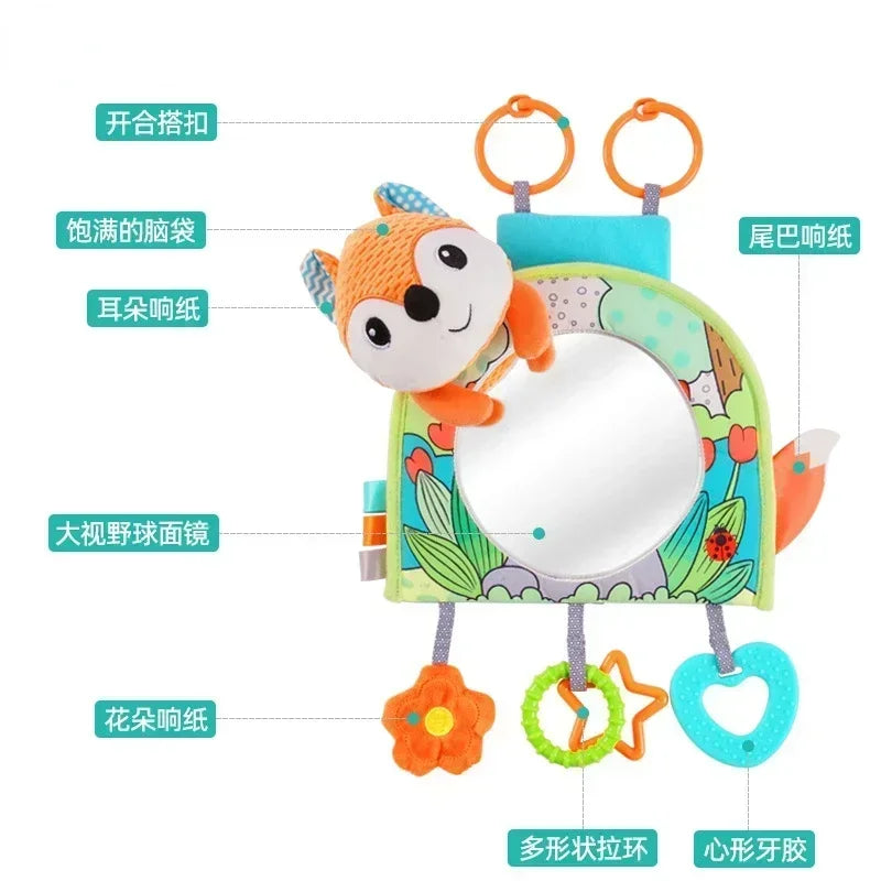 Cartoon View Back Seat Mirror Baby Car Mirror Safety Seat Headrest Rearview Mirror Baby Facing Rear Ward Car Kids Monitor Gifts