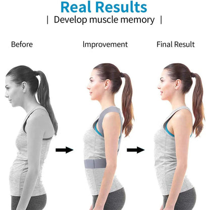 Posture Corrector Easy Wearing Concealed Back Brace with Adjustable Belt, Breathable Back Straightener for Improving Hunchback