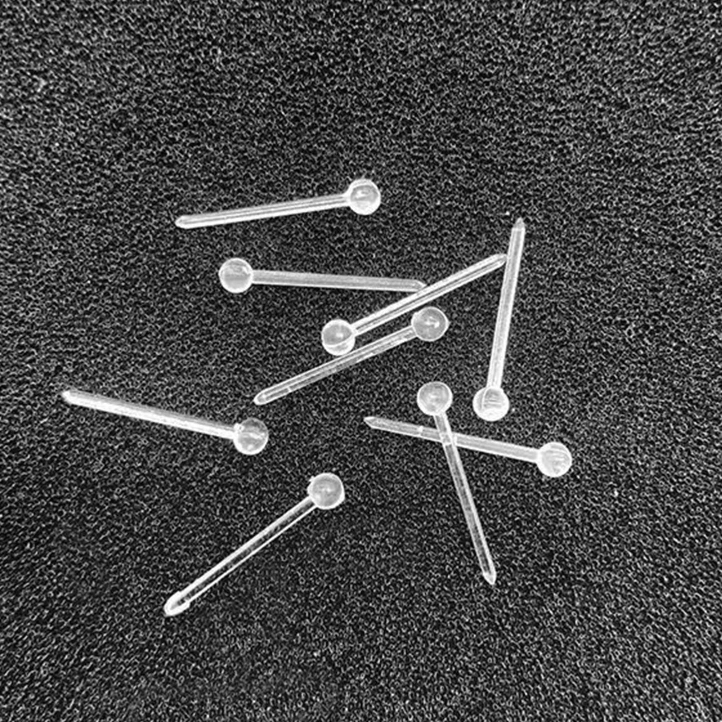 10 Pieces/set Women Vintage Transparent Ear Needle Mini Invisible Earring Small Ear Ring Earring Jewelry