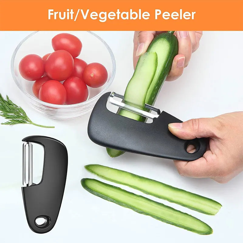 6 Pieces Kitchen Gadgets Set Space Saving Cooking Tools Cheese Grater Bottle Opener Vegetable Peeler Pizza Cutter Garlic Grinder
