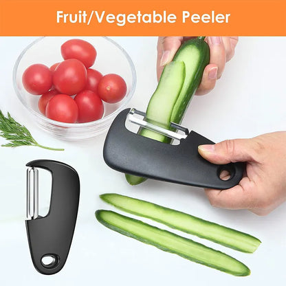 6 Pieces Kitchen Gadgets Set Space Saving Cooking Tools Cheese Grater Bottle Opener Vegetable Peeler Pizza Cutter Garlic Grinder