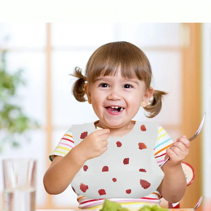 Baby silicone bib, bear bib, baby eating, children's complementary food, saliva bib, waterproof saliva towel