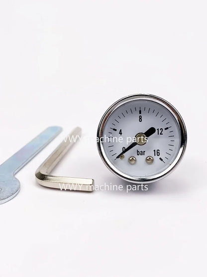 E61 semi-automatic coffee machine brewing head pressure gauge shows brewing head pressure