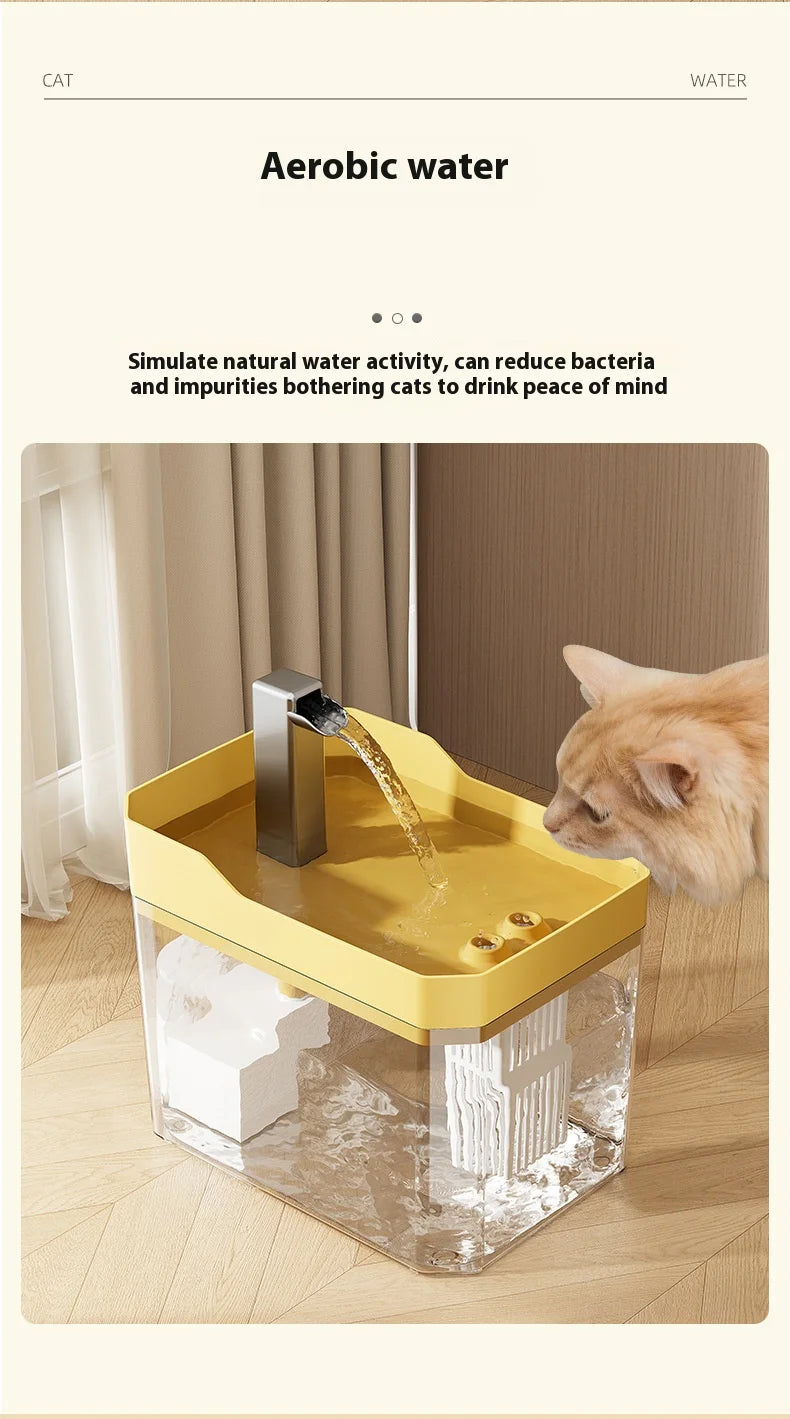 Cat Water Fountain Cat automatic water dispenser filters circulating flowing water intelligent pet automatic water dispenser