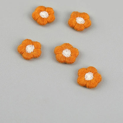 Mini Embroidered Small Flower Patch DIY Earring Accessories Children's Hair Accessories Clothing Accessories