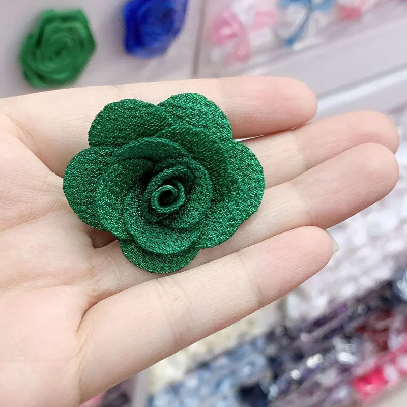 2.5CM Small Flower Clothing Headwear Accessories Three-dimensional Flower Handmade DIY Hair Accessories Accessories
