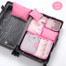 Travel Accessories Large Capacity Waterproof Luggage Clothes Storage Bag  6 Pcs/Set Travel Storage Bag Suitcase Organizer