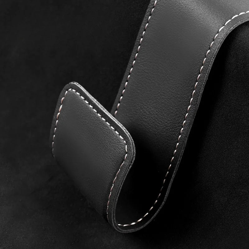 1pc car seat headrest hook, PU leather hook can hang storage box, wallet jacket, umbrella, grocery bag, internal accessories