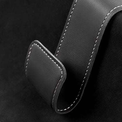 1pc car seat headrest hook, PU leather hook can hang storage box, wallet jacket, umbrella, grocery bag, internal accessories