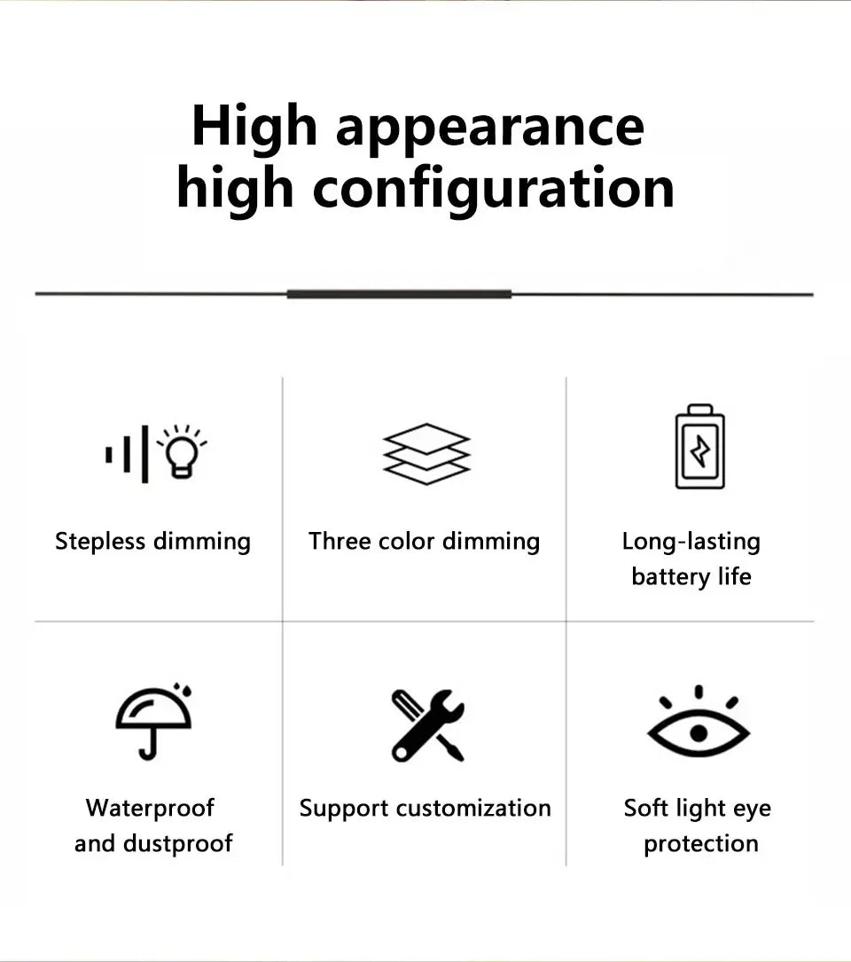 LED Touch Table Lamp Metal Rechargeable Desktop Night Light For Bedroom Restaurant Coffee Bar Study Desktop Decoration Light