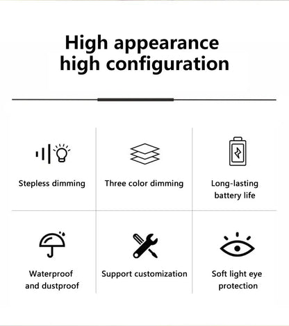 LED Touch Table Lamp Metal Rechargeable Desktop Night Light For Bedroom Restaurant Coffee Bar Study Desktop Decoration Light