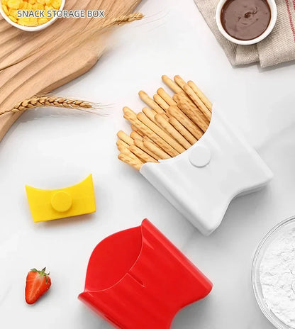 Portable Plastic French Fries Cup Snack Organizer Food Grade PP Salad Cup Square Salad Bowl