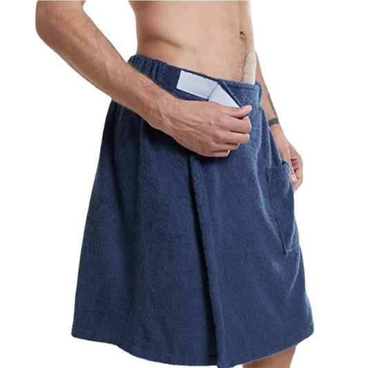 Bath Towels Beach Towels Men's Wearable Bath Towels Bathroom Shower Room Bathrobes with Pockets