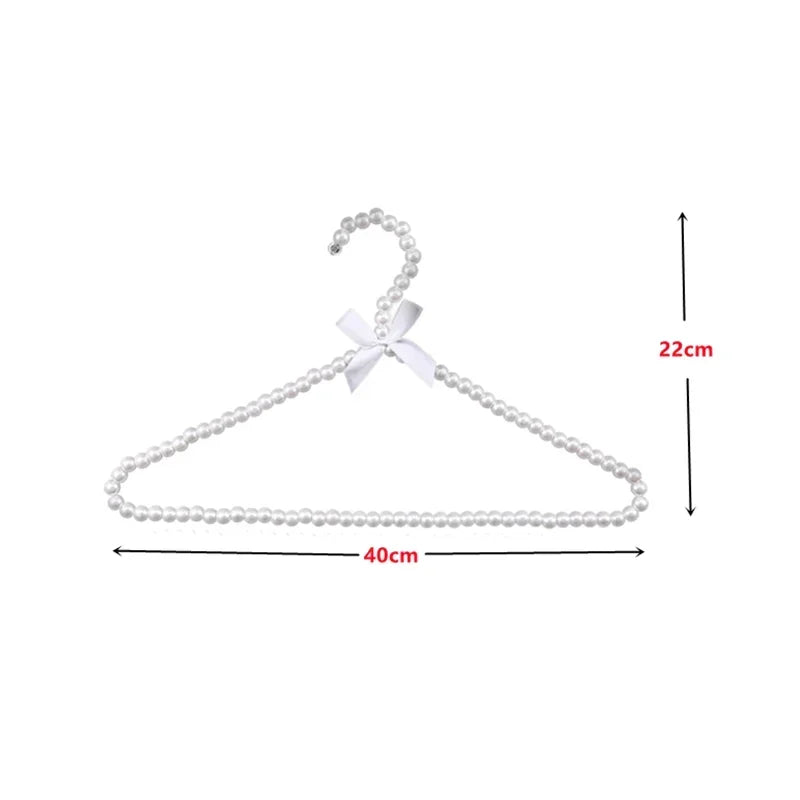 1Pc Pearl Clothes Hanger Kids Thicker Drying Racks Seamless Anti-slip Windproof Clothing Hanger Organization Home Decoration