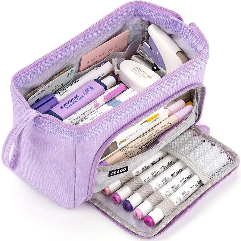 Super Large Capacity Pencil Case School Acsesories Pen Bag Student Box Back to School Office Supplies Statioenry Accessories