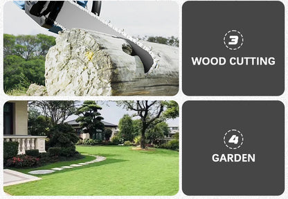 Electric Goddess 12inch Brushless Electric Chainsaw Cordless Portable Electric Saw Woodworking Tool For Makita 18V Battery Pin