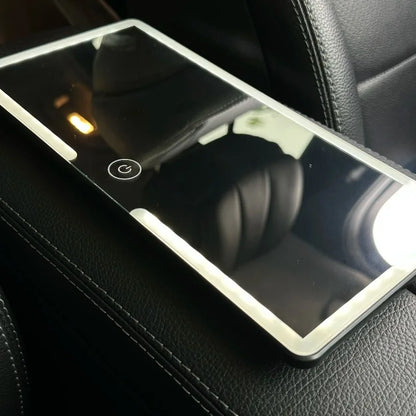 Car sun visor makeup mirror LED touch screen adjustable brightness car interior makeup mirror