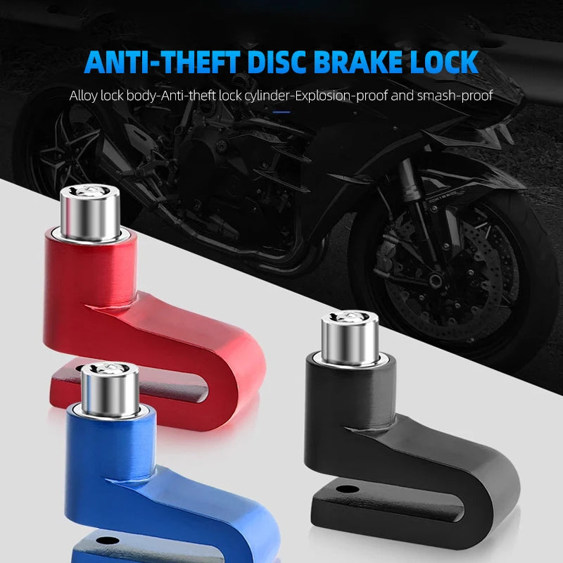 Motorcycle Lock Bicycle Motorbike Motorcycle Disc Brake Lock Theft Protection for Scooter Safety Bike Lock Security Anti Theft