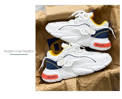 Men's Sneakers 2025 Spring Comfortable Non-slip Outdoor Running Shoes Elasticity Platform Basketball Athletic Tenis Masculino