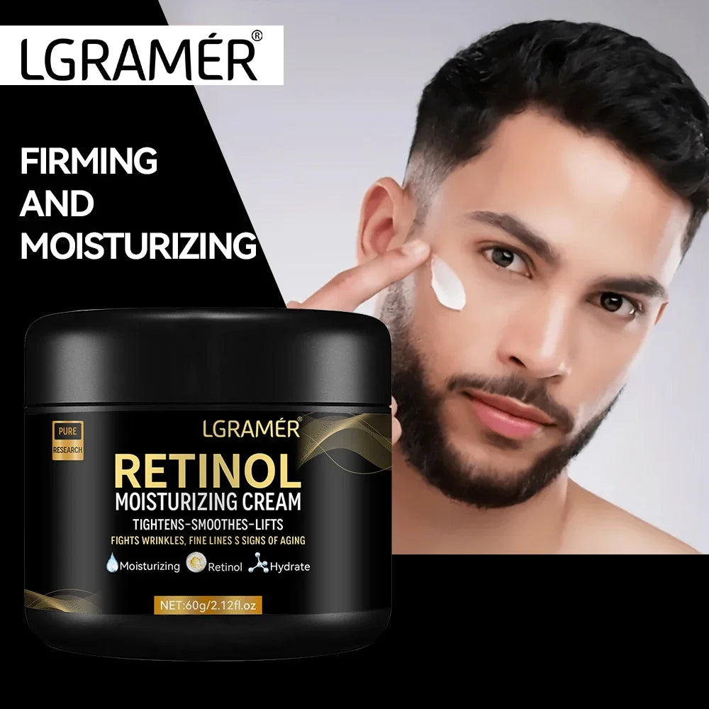 Retinol Face Men's Moisturizer Moisturizing Retinol Cream Anti-Wrinkle Aging Moisturizing Shrink Pores Whitening Smooth Retinol