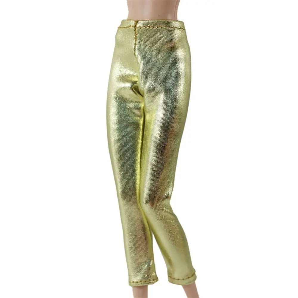 High Quality Fashion Floral Jeans Pants Casual Wears Doll Leather Pants Doll Clothes Skirts 11.5