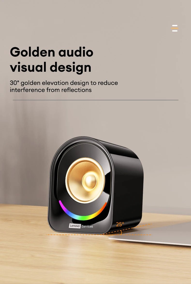 Original Lenovo A02 Wireless Bluetooth Speakers Deep Bass Sound Outdoor Soundbox Music RGB Lighting Long Standby Loudspeakers